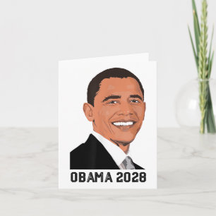 Cartão Obama Vintage Retro Patriótico 2028 Prote Política