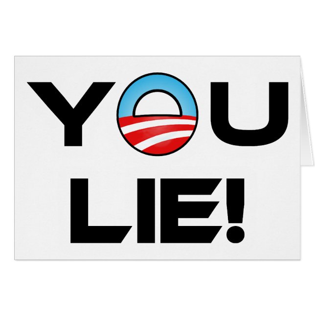 Cartão Obama You Lie (Frente Horizontal)