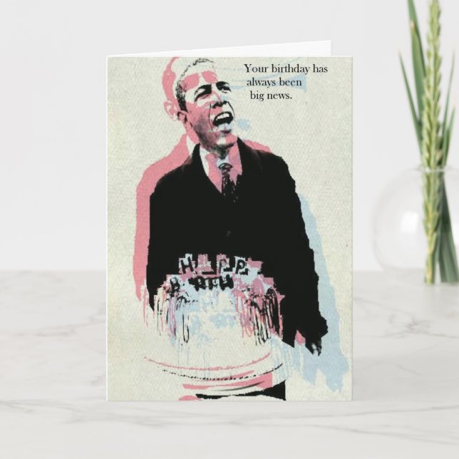 Cartão Obama's big news (Frente)