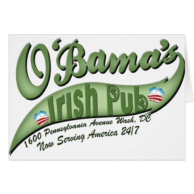 Cartão O'bama's Irish Pub (Frente Horizontal)
