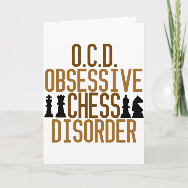 Cartão Obcecado com Xadrez (Frente)