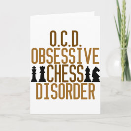 Cartão Obcecado com Xadrez