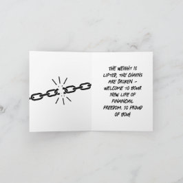 Cartão Objetivo de Liberdade Financeira do Marco de parab