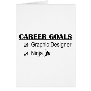 Cartão Objetivos da carreira de Ninja - designer gráfico