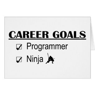 Cartão Objetivos da carreira de Ninja - programador