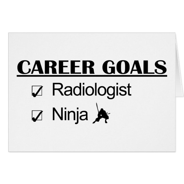 Cartão Objetivos da carreira de Ninja - radiologista (Frente Horizontal)