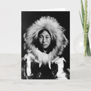 Cartão Obleka, uma mulher Eskimo, 1907