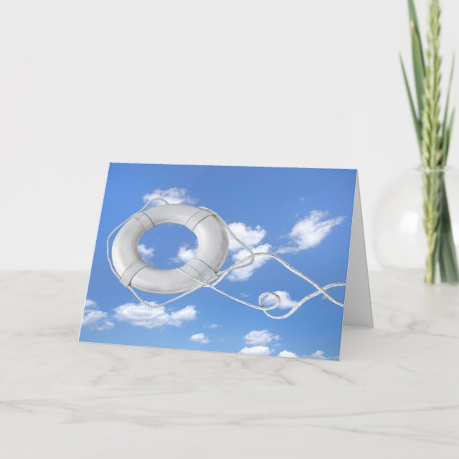 Cartão Obrigado Anel de Vida no céu (Frente)