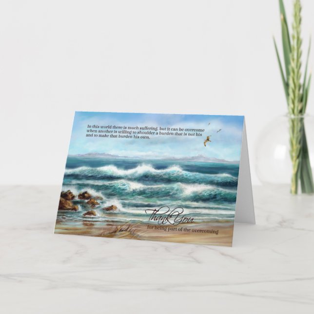 Cartão Obrigado ao cuidador no dia dos médicos ou no dia  (Frente)