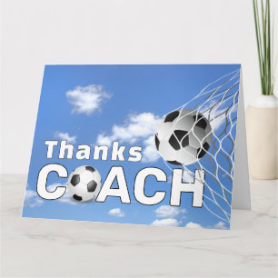 Cartão Obrigado ao Treinador de Futebol