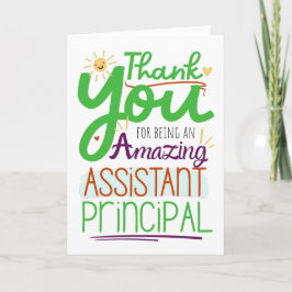 Cartão Obrigado Apreciação do Diretor Assistente