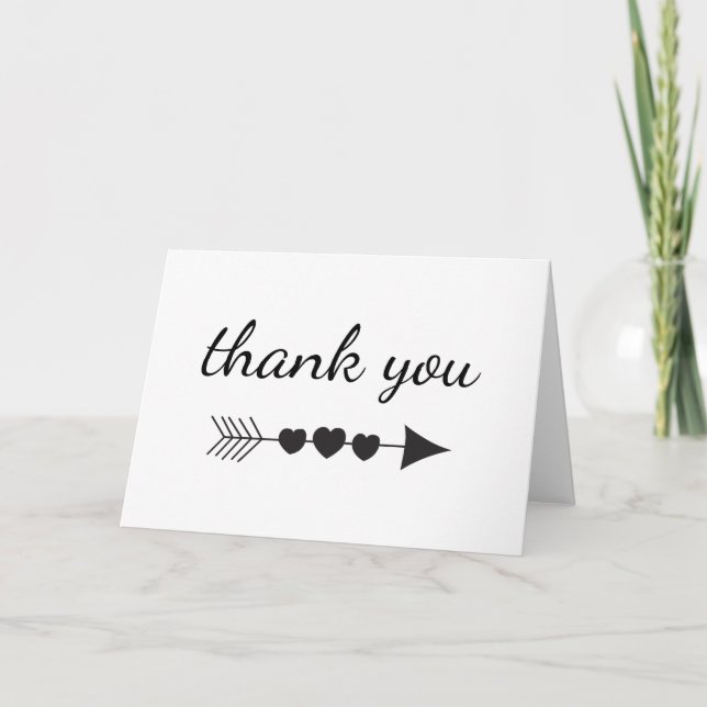 Cartão Obrigado Arrow Hearts (Frente)