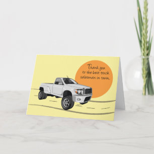 Cartão Obrigado Caminhão Vendedor Pegar Caminhão