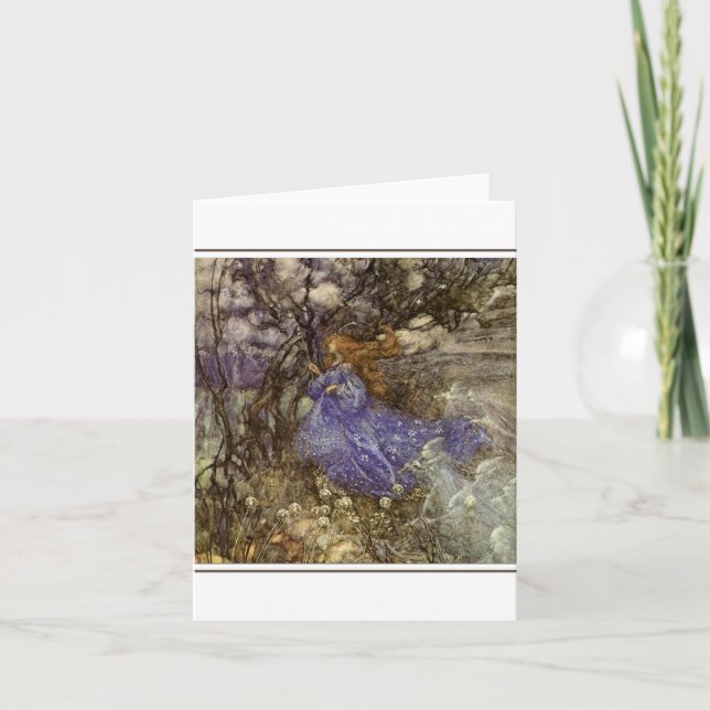 Cartão Obrigado Carta de Agradecimento em Branco da Fada  (Frente)