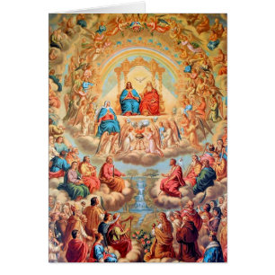 Cartão Obrigado católico dos santos da trindade