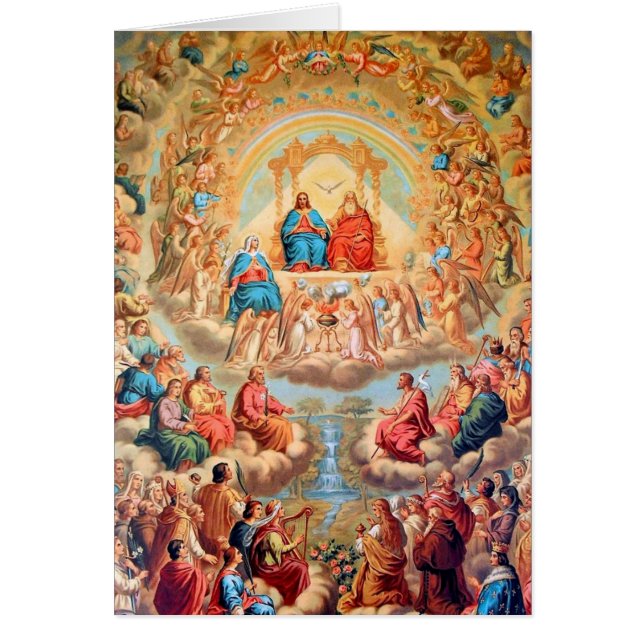 Cartão Obrigado católico dos santos da trindade (Frente)