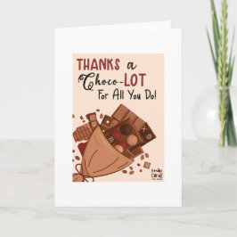 Cartão Obrigado com Chocolate - Divertido