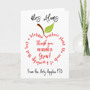 Cartão Obrigado da Apple você para nos ajudar a cultivar