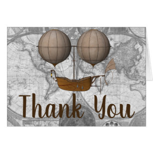 Cartão Obrigado da aventura do Dirigible do dirigível do