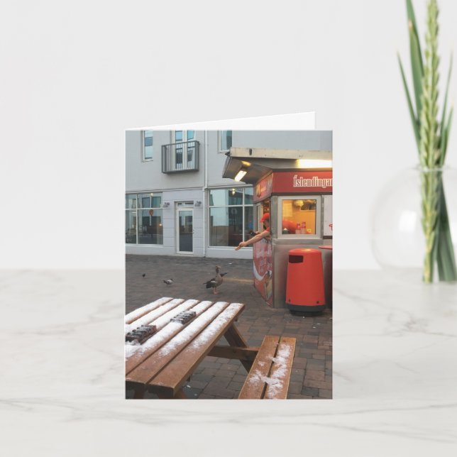 Cartão obrigado de almoço grátis (Frente)