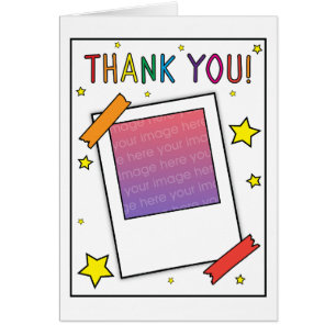 Cartão obrigado de estrelas