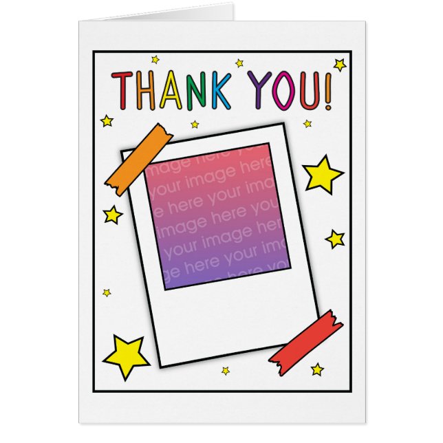 Cartão obrigado de estrelas (Frente)