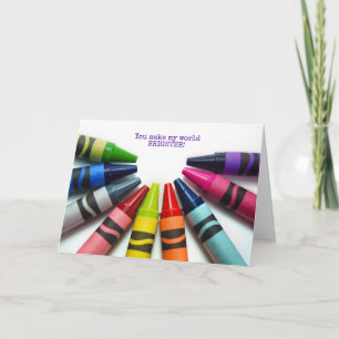 Cartão obrigado de semicírculo colorido