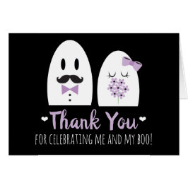 Cartão Obrigado do chá de casamento do Dia das Bruxas