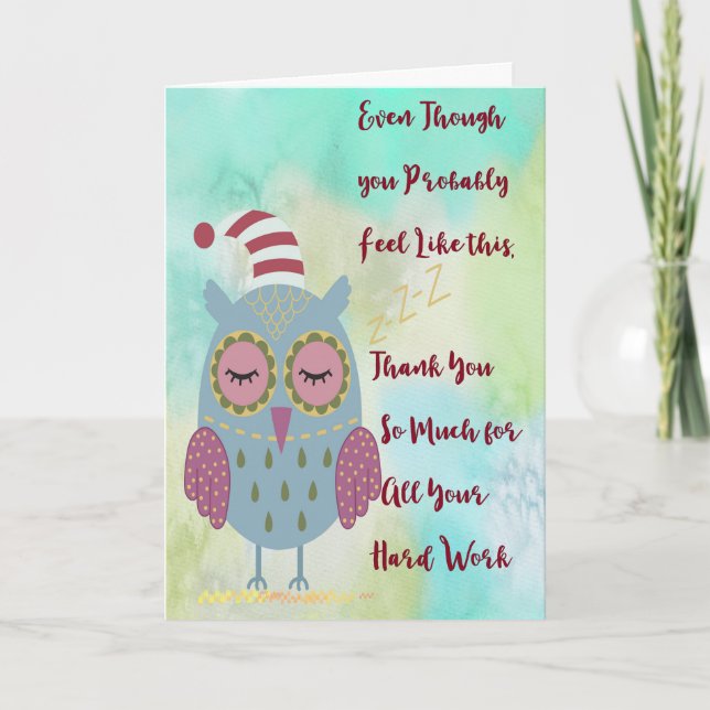 Cartão Obrigado do Funcionarios ao profissional de saúde (Frente)