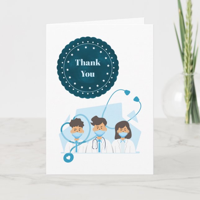 Cartão Obrigado, equipe médica (Frente)