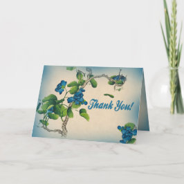 Cartão Obrigado Flor Chinês Antiquado