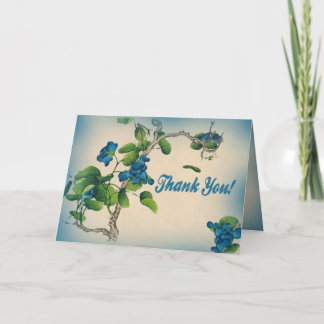 Cartão Obrigado Flor Chinesa Antiga