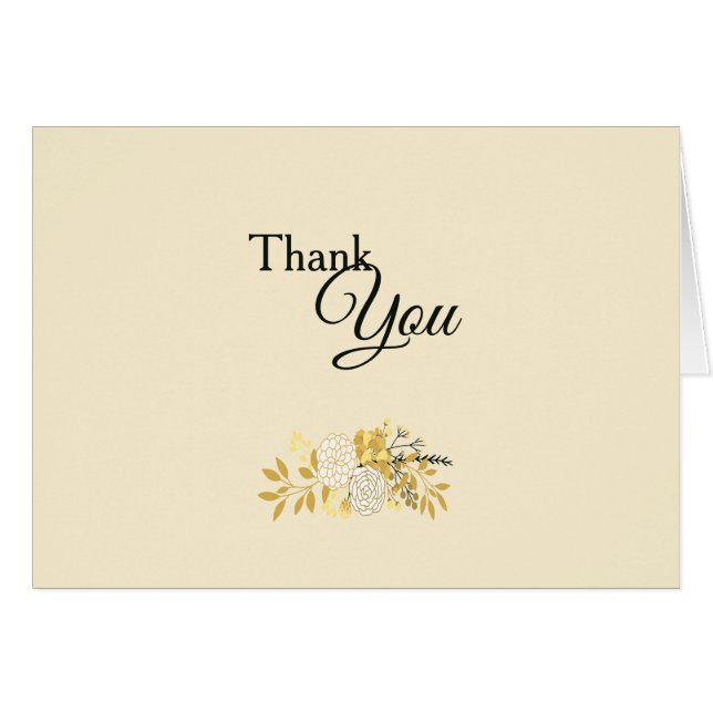Cartão Obrigado floral ensolarado você horizontal (foto (Frente horizontal)
