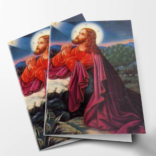 Cartão Obrigado fúnebre você carda   Jesus que Praying 
