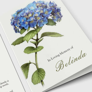 Cartão Obrigado fúnebre você carda o Hydrangea azul 1 d