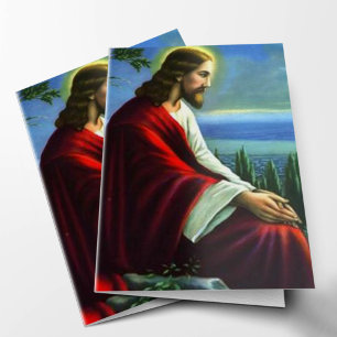 Cartão Obrigado fúnebre você carda o Jesus Cristo de  