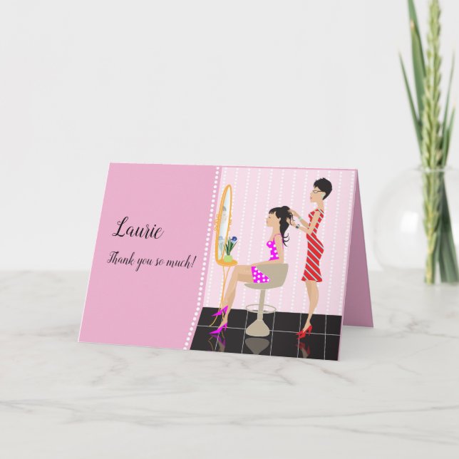 Cartão Obrigado Hairdresser! (Frente)