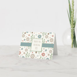 Cartão Obrigado Inspirividade Personalizada Notecard Flor