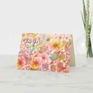 Cartão Obrigado jardim pastel