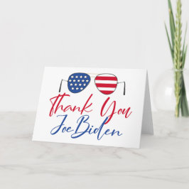 Cartão Obrigado Joe Biden American Flag Card