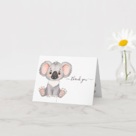 Cartão Obrigado Koala Watercolor Card