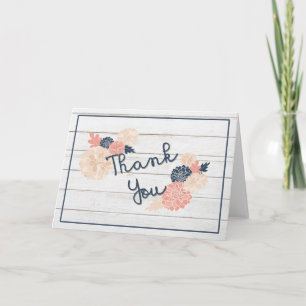 Cartão Obrigado Marinho Blush Card
