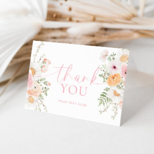 Cartão Obrigado Millie Floral Chá de Noiva