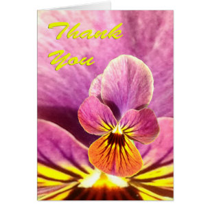 Cartão Obrigado Pansy Flower