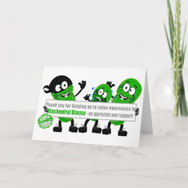 Cartão Obrigado para o apoio da doença mitocondrial