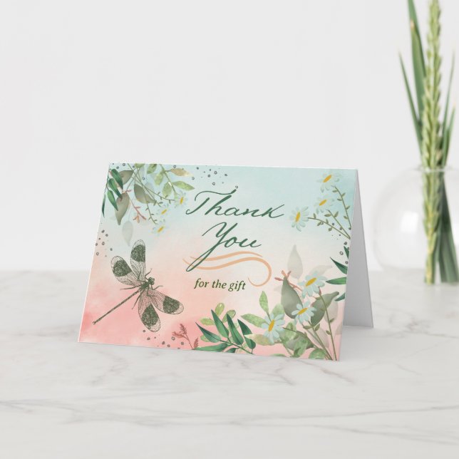 Cartão Obrigado pela Dironia do Dragonfly. (Frente)