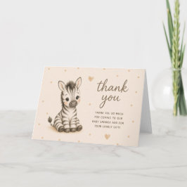 Cartão Obrigado pelo Chá de Bebê do Potro de Zebra