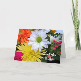 Cartão Obrigado pelo Convênio Floral do Professor