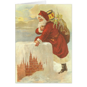Cartão Obrigado pelo Natal Antigo