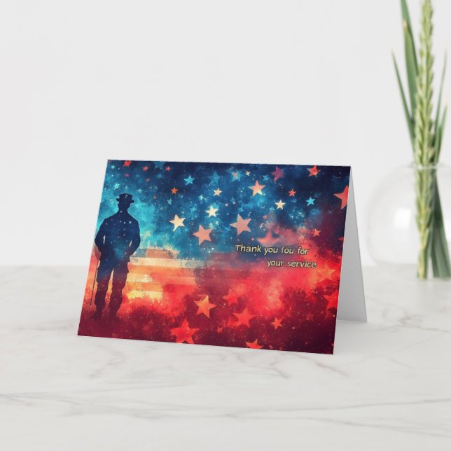 Cartão Obrigado pelo seu serviço (Frente)
